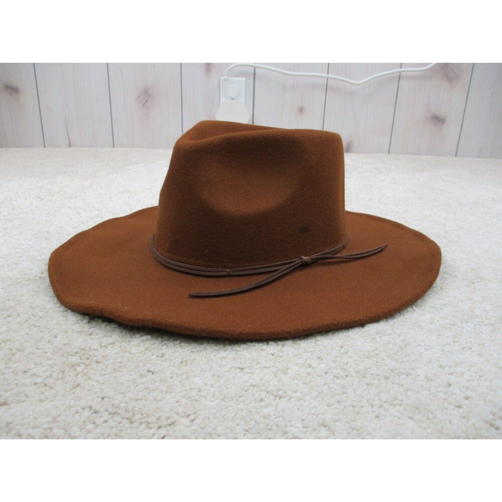 Frye Hat Womens Brown Fedora One Size Wide Brim Boho Western Rancher Cowgirl